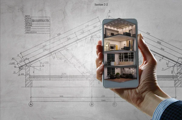 Concepto inmobiliario. Medios mixtos — Foto de Stock