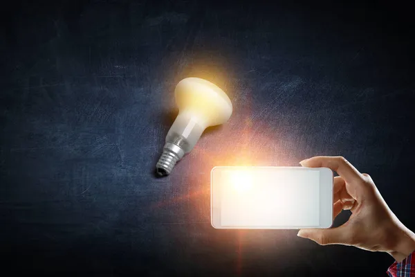 Light bulb image as symbol of innovation — Stock Photo, Image