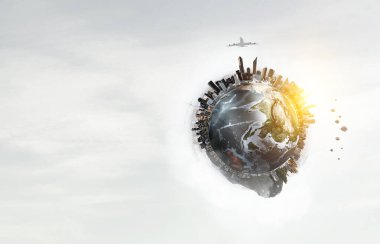 Gezegenin etrafındaki şehirler. Karışık ortam