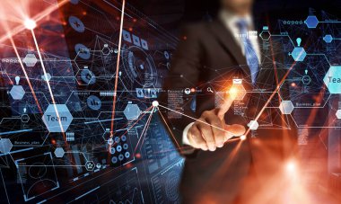 İş ve yenilik kavramı. Karışık ortam