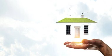 Emlak konsepti. Karışık ortam