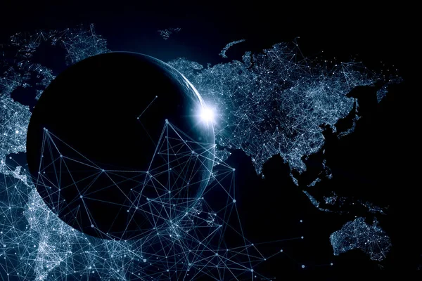 Concepto de tecnologías globales. Elementos de la imagen proporcionada por la NASA — Foto de Stock