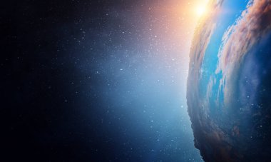 Uzayın görüntüsü. - Evet. Karışık ortam