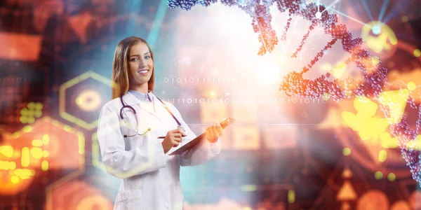 Innovative technologies in science and medicine . Mixed media — Stock Photo, Image