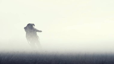 Diğer gezegendeki astronot.