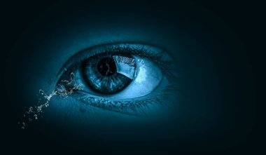 İnsan gözünün makro görüntüsü