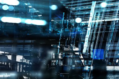 Yenilikçi teknoloji imajı. Karışık ortam