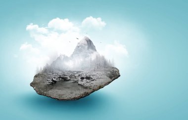 Alp manzarası. Karışık ortam