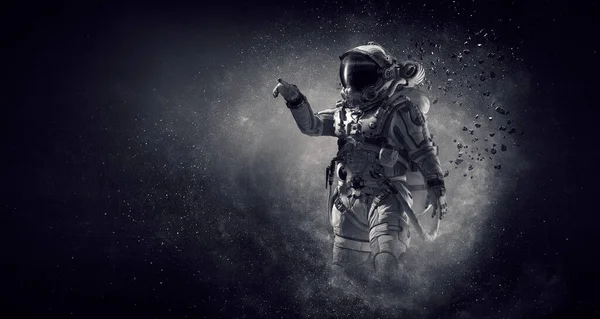 Tema astronauter och utforskning av rymden. — Stockfoto