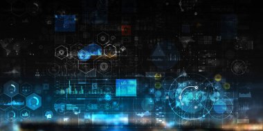 Yenilikçi teknoloji imajı. Karışık ortam