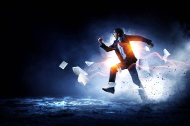 Çalışan enerjik iş adamının portresi