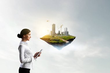 Emlak konsepti. Karışık ortam