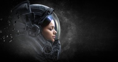 Astronot ve uzay keşfi teması.