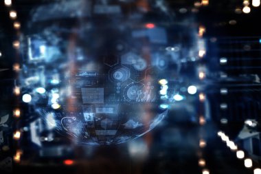 Yenilikçi teknoloji imajı. Karışık ortam