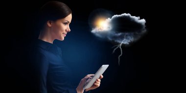 İş ve yenilik kavramı. Karışık ortam