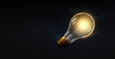 Karanlıkta parlayan kocaman bir ampul