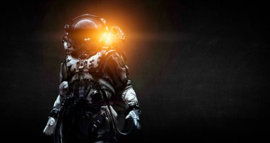 Astronot ve uzay keşfi teması.