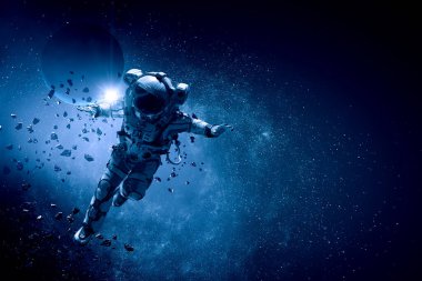 Astronot ve uzay keşfi teması.