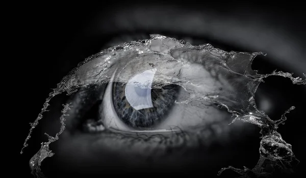 Macro immagine dell'occhio umano — Foto Stock