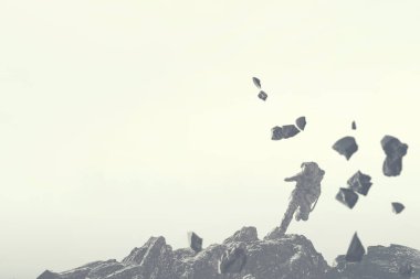 Diğer gezegendeki astronot.