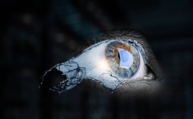 İnsan gözünün makro görüntüsü