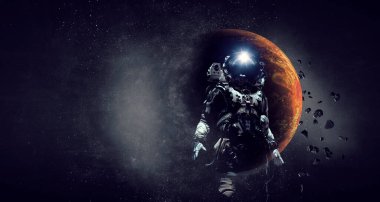 Astronot ve uzay keşfi teması.