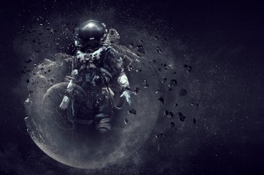 Astronot ve uzay keşfi teması.
