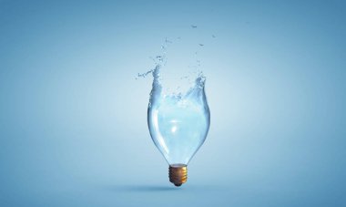 Ampul üzerinden su sıçrama