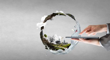 Ekoloji ve küresel iletişim kavramı.