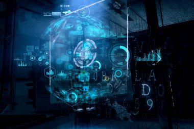 Yenilikçi teknoloji imajı. Karışık ortam