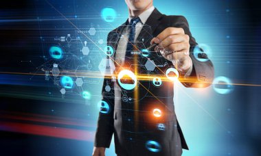 Yenilikçi teknoloji imajı. Karışık ortam