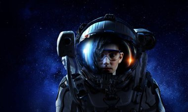 Astronot ve uzay keşfi teması.