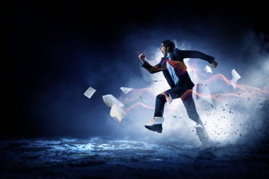 Çalışan enerjik iş adamının portresi