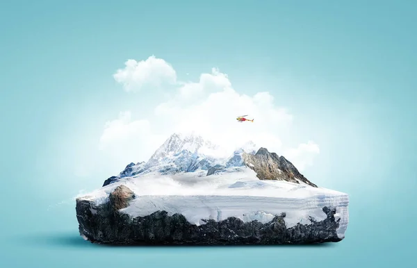 Image paysage alpin. Techniques mixtes — Photo