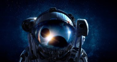 Astronot ve uzay keşfi teması.