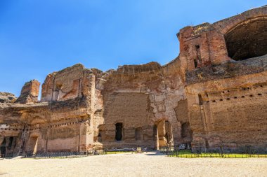 The ruins of the Baths of Caracalla. clipart