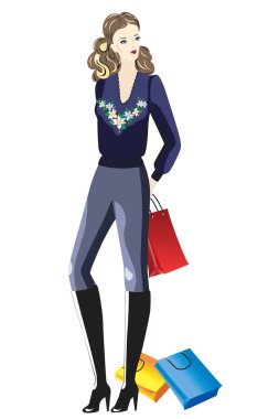 alışveriş kadın.