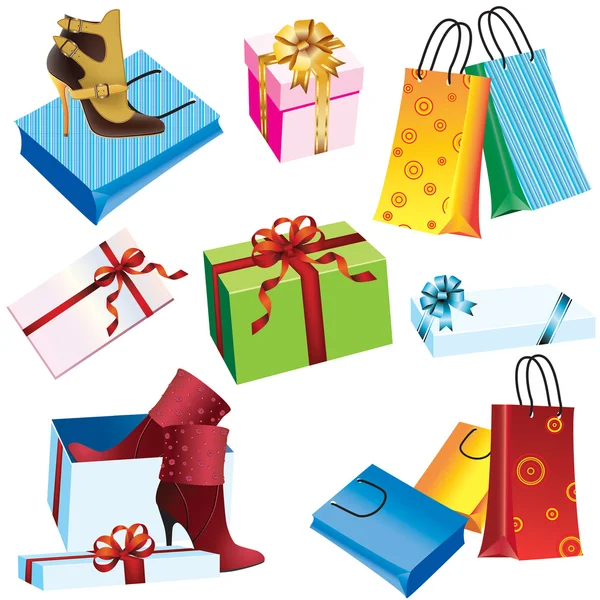 Compras y regalos — Vector de stock