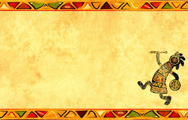 Grunge arka plan ile Afrika geleneksel desenler