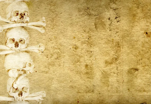 Insan kafatasları ve kemikleri arka plan — Stok fotoğraf