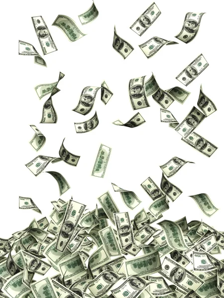 dolarlık banknotlar uçan