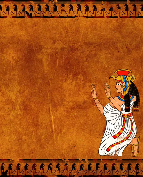 Background with Egyptian goddess Isis — Stock Photo, Image