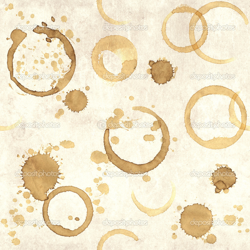 Seamless background with stains of coffee