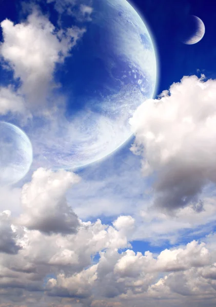 Céu no planeta alienígena — Fotografia de Stock
