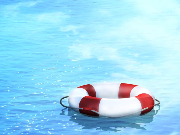 Boa di salvataggio, galleggiante sulle onde — Foto Stock