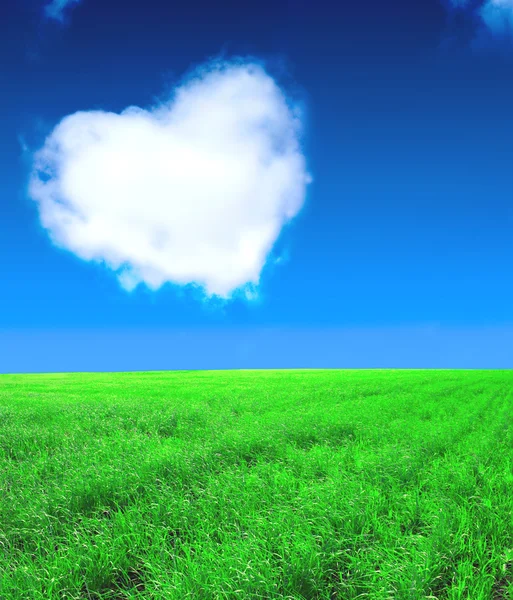 Corazón de las nubes — Foto de Stock