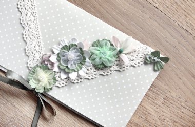 Vintage el yapımı kart