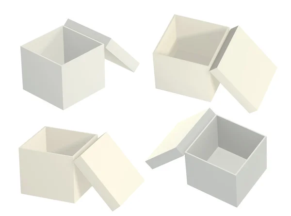 Set di scatole vuote aperte — Foto Stock