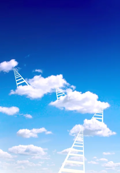 Stegar till sky — Stockfoto