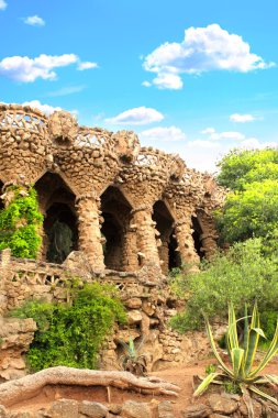 park guell, barcelona sütunlar